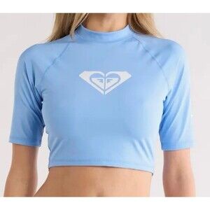 Roxy Barrel Rider Crop Rashguard Size M New With Tags